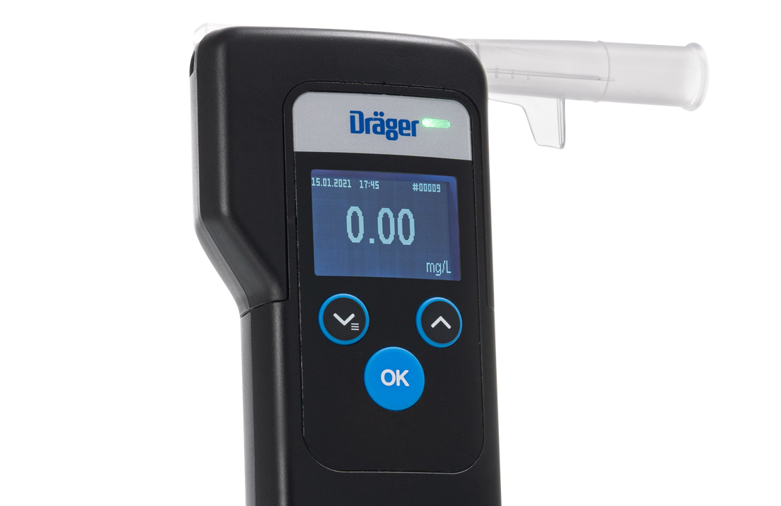 Alcohol tester Dräger Alcotest 6000 (electrochem. sensor) + 25 mouthpieces  & 1 calibration voucher